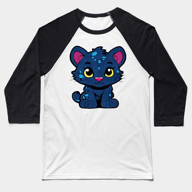 Little Panther Baseball T-Shirt by Javisolarte